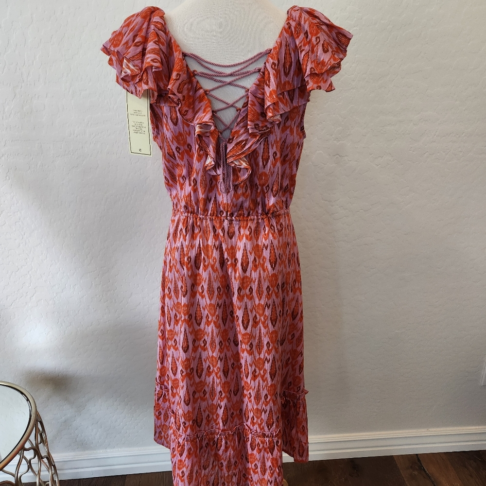 Figue Tahlia Dress Toledo Ikat Pink, Large FIGUE3044117C50116 - Picture 8 of 12